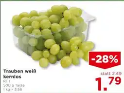 Unimarkt Trauben weiß kernlos Angebot