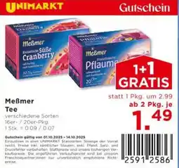 Unimarkt Meßmer Tee Angebot