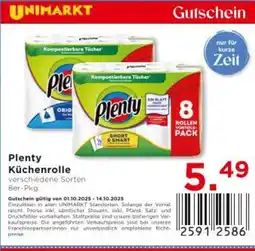 Unimarkt Plenty Küchenrolle Angebot