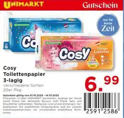 Unimarkt Cosy Toilettenpapier Angebot