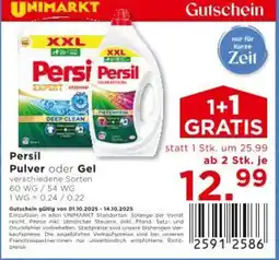 Unimarkt Persil Pulver oder Gel Angebot
