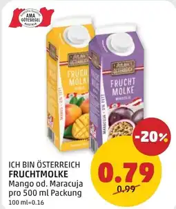 PENNY Ich bin österreich fruchtmolke mango od. maracuja Angebot