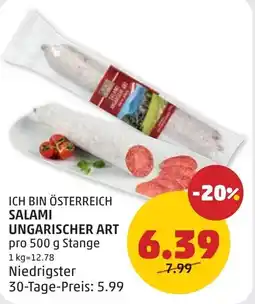 PENNY Ich bin österreich salami ungarischer art Angebot