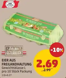 PENNY Ich bin österreich eier aus freilandhaltung Angebot