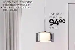XXXLutz Leuchte durch integriertem Seilzug höhenverstellbar Angebot