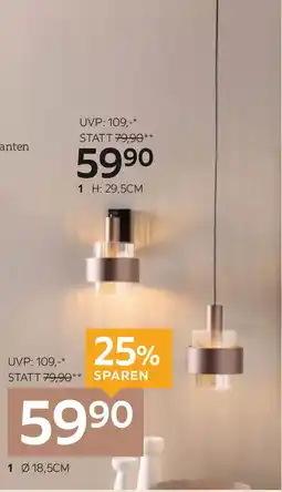 XXXLutz Glas amber, Hängeleuchte Angebot