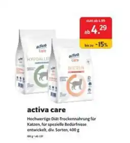Das Futterhaus activa care Angebot