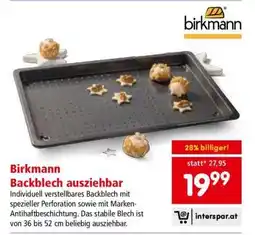 Interspar Birkmann Backblech ausziehbar Angebot