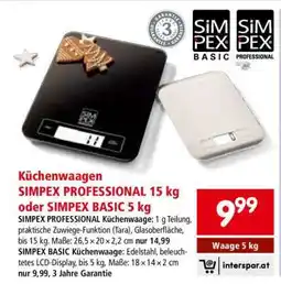 Interspar SIMPEX PROFESSIONAL 15 kg oder SIMPEX BASIC 5 kg Angebot