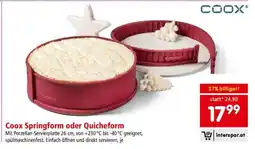 Interspar Coox Springform oder Quicheform Angebot