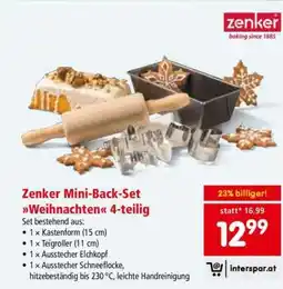 Interspar Zenker Mini-Back-Set Weihnachten 4-teilig Angebot