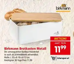 Interspar Birkmann Brotkasten Metall Angebot