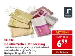 Interspar RUBIN Geschirrtücher 3er-Packung Angebot