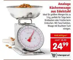 Interspar Analoge Küchenwaage aus Edelstahl Angebot