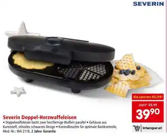 Interspar Severin Doppel-Herzwaffeleisen Angebot
