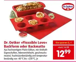 Interspar Dr. Oetker Flexxible Love Backform oder Backmatte Angebot