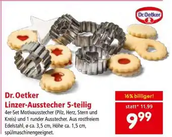 Interspar Dr. Oetker Linzer-Ausstecher 5-teilig Angebot