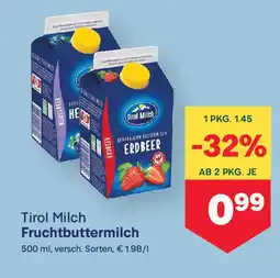 MPreis Tiral Milch Fruchtbuttermilch Angebot