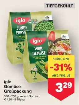 MPreis Iglo gemüse großpackung Angebot