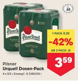 MPreis Pilsner Urquell Dosen-Pack Angebot