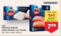MPreis Iglo premium atlantik lachs, dorsch oder forelle Angebot