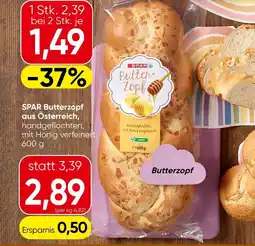 Spar SPAR Butterzopf aus Österreich Angebot