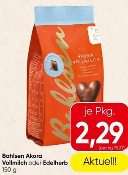 Spar Bahlsen Akora Vollmilch oder Edelherb Angebot