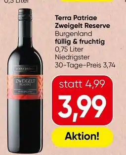 Spar Terra patriae zweigelt reserve burgenland füllig & fruchtig Angebot