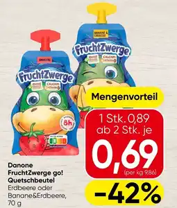 Spar Danone fruchtzwerge go! quetschbeutel Angebot