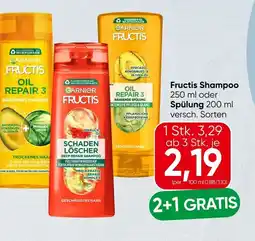 Spar Fructis Shampoo oder Spülung Angebot