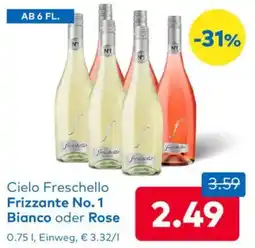 T&G Cielo Freschello Frizzante No. 1 Bianco oder Rose Angebot