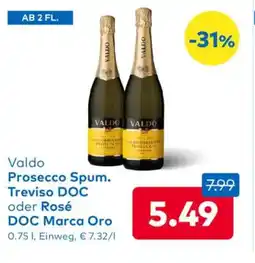 T&G Valdo prosecco spum. treviso doc oder rosé doc marca oro Angebot