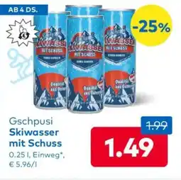 T&G Gschpusi Skiwasser mit Schuss Angebot