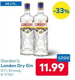 T&G Gordon's london dry gin Angebot