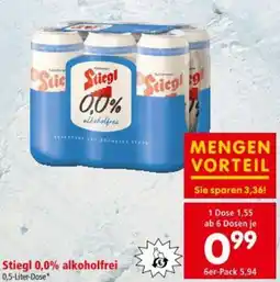 Interspar Stiegl 0,0% alkoholfrei Angebot