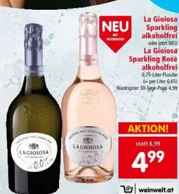 Interspar La Gioiosa Sparkling alkoholfrei oder jetzt NEU La Gioiosa Sparkling Rosé Angebot