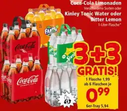 Interspar Coca-Cola Limonaden Verschiedene Sorten oder Kinley Tonic Water oder Bitter Lemon Angebot