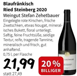 Der Grissemann Blaufränkisch Ried Steinberg 2020 Angebot