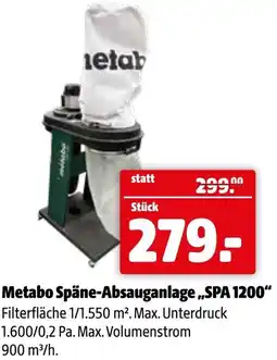 Der Grissemann Metabo Späne-Absauganlage SPA 1200 Angebot