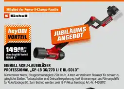 OBI Einhell akku laubbläser professional gp lb 36/270 li e bl solo Angebot