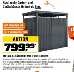 OBI Metall gerätehaus mit oberlichtern Angebot