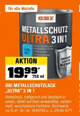 OBI Obi metallschutzlack ultra 3 in 1 Angebot