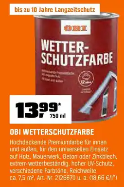 OBI Obi wetterschutzfarbe Angebot