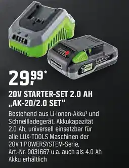 OBI 20v starter set 2.0 ah Angebot