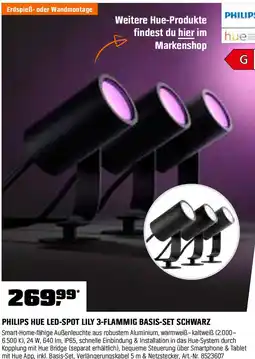 OBI Philips hue led-spot lily 3 flammig basisset schwarz Angebot