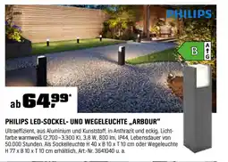 OBI Philips ledsockel und wegeleuchte arbour Angebot