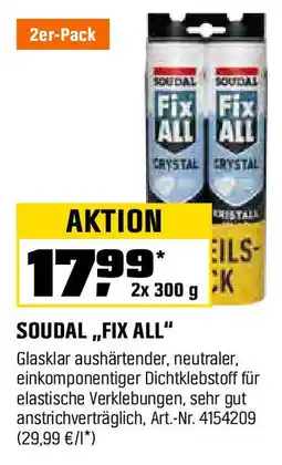 OBI Soudal fix all Angebot