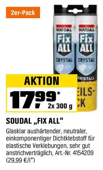 OBI Soudal fix all Angebot