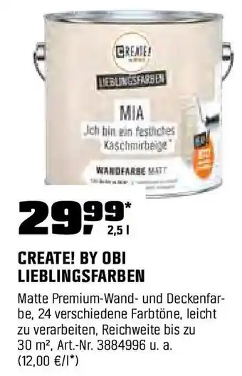 OBI Create! by obi lieblingsfarben Angebot