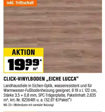 OBI Click vinylboden eiche lucca Angebot